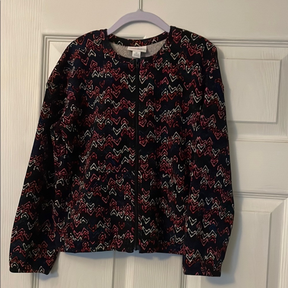 Lularoe girls 12 Patterned Zip-Up Jacket